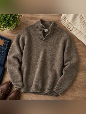 GAP Men's Turtleneck Sweater in Taupe Size XL
